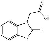 (2-氧代-1,3-苯并噻唑-3(2H)-基)乙酸, 945-03-9, 结构式
