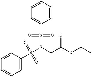 ethyl 2-(bis(benzenesulfonyl)amino)acetate 化学構造式