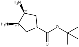 (3R,4S)-rel-1-Boc--3,4-diaMinopyrrolidine Struktur