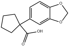 1-(1,3-苯并二噁茂-5-基)环戊烷甲酸,945244-30-4,结构式