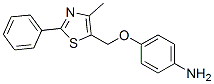 Benzenamine,  4-[(4-methyl-2-phenyl-5-thiazolyl)methoxy]- Structure