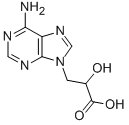 (+-)-6-Amino-alpha-hydroxy-9H-purine-9-propanoic acid Structure