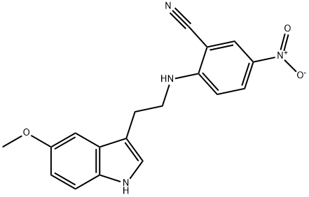 2-{[2-(5-methoxy-1H-indol-3-yl)ethyl]amino}-5-nitrobenzonitrile Structure