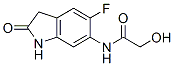 Acetamide,  N-(5-fluoro-2,3-dihydro-2-oxo-1H-indol-6-yl)-2-hydroxy- Structure