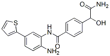 Benzeneacetamide,  4-[[[2-amino-5-(2-thienyl)phenyl]amino]carbonyl]--alpha--hydroxy- Structure