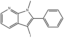 1H-PYRROLO[2,3-B]PYRIDINE,3-IODO-1-METHYL-2-PHENYL- Struktur