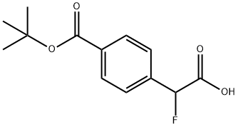 2-(4-(TERT-BUTOXYCARBONYL)PHENYL)-2-FLUOROACETIC ACID,945610-03-7,结构式