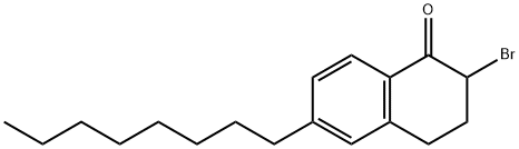 2-溴-3,4-二氢-6-辛基-1(2H)-萘酮 结构式