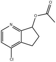 4-chloro-6,7-dihydro-5H-cyclopenta[b]pyridin-7-yl acetate Structure