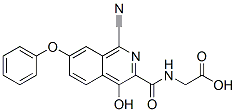 Glycine,  N-[(1-cyano-4-hydroxy-7-phenoxy-3-isoquinolinyl)carbonyl]- 结构式