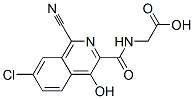 Glycine,  N-[(7-chloro-1-cyano-4-hydroxy-3-isoquinolinyl)carbonyl]- Structure
