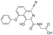 Glycine,  N-[(1-cyano-4-hydroxy-5-phenoxy-3-isoquinolinyl)carbonyl]-,945739-80-0,结构式