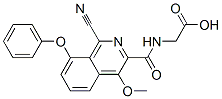 Glycine,  N-[(1-cyano-4-methoxy-8-phenoxy-3-isoquinolinyl)carbonyl]- Structure