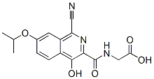 Glycine,  N-[[1-cyano-4-hydroxy-7-(1-methylethoxy)-3-isoquinolinyl]carbonyl]- 化学構造式