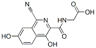 Glycine,  N-[(1-cyano-4,7-dihydroxy-3-isoquinolinyl)carbonyl]-,945740-15-8,结构式