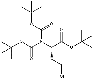2-ジ(TERT-ブチルオキシカルボニル)-L-ホモセリンTERT-ブチルエステル 化学構造式