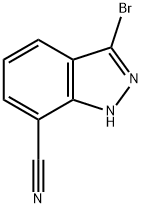 7-氰基-3-溴-1H-吲唑, 945762-00-5, 结构式