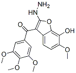 Methanone,  (2-hydrazinyl-7-hydroxy-6-methoxy-3-benzofuranyl)(3,4,5-trimethoxyphenyl)- 结构式