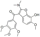 Methanone,  [2-(dimethylamino)-7-hydroxy-6-methoxy-3-benzofuranyl](3,4,5-trimethoxyphenyl)- Structure