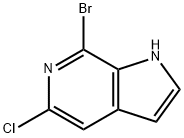 1H-PYRROLO[2,3-C]PYRIDINE, 7-BROMO-5-CHLORO- Structure