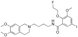 BenzaMide, N-[4-(3,4-dihydro-6,7-diMethoxy-2(1H)-isoquinolinyl)butyl]-2-(2-fluoroethoxy)-5-iodo-3-Methoxy-,945992-38-1,结构式