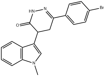 6-(4-溴苯基)-4-(1-甲基-1H-吲哚-3-基)-4,5-二氢哒嗪-3(2H)-酮,946385-86-0,结构式
