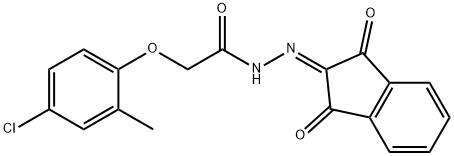 2-(4-chloro-2-methylphenoxy)-N'-(1,3-dioxo-1,3-dihydro-2H-inden-2-yliden)acetohydrazide,946386-07-8,结构式