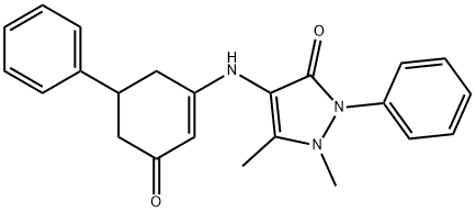 1,5-dimethyl-4-[(3-oxo-5-phenyl-1-cyclohexenyl)amino]-2-phenyl-1,2-dihydro-3H-pyrazol-3-one|