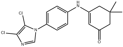 3-[4-(4,5-dichloro-1H-imidazol-1-yl)anilino]-5,5-dimethyl-2-cyclohexen-1-one Structure