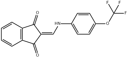 2-{[4-(trifluoromethoxy)anilino]methylene}-1H-indene-1,3(2H)-dione Structure