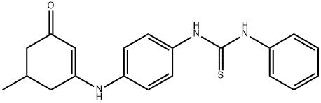 N-{4-[(5-methyl-3-oxo-1-cyclohexenyl)amino]phenyl}-N'-phenylthiourea,946386-93-2,结构式