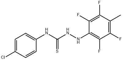 N-(4-chlorophenyl)-2-(2,3,5,6-tetrafluoro-4-methylphenyl)-1-hydrazinecarbothioamide Struktur