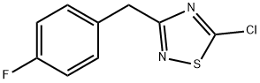 5-Chloro-3-[(4-fluorophenyl)methyl]-1,2,4-thiadiazole, 1-[(5-Chloro-1,2,4-thiadiazol-3-yl)methyl]-4-fluorobenzene Structure