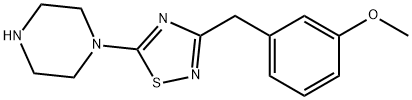 1-[3-(3-Methoxy-benzyl)-[1,2,4]thiadiazol-5-yl]-piperazine Structure