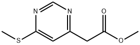 2-(6-(甲巯基)嘧啶-4-基)乙酸甲酯,946422-10-2,结构式