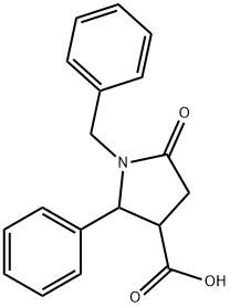 1-苄基-5-氧代-2-苯基吡咯烷-3-羧酸, 94655-24-0, 结构式