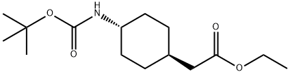 反式-2-[4-(BOC-氨基)环己基]乙酸乙酯,946598-34-1,结构式