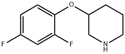3-(2,4-ジフルオロフェノキシ)ピペリジン 化学構造式