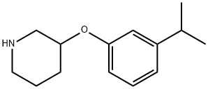 3-(3-イソプロピルフェノキシ)ピペリジン 化学構造式