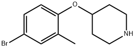 4-(4-Bromo-2-methylphenoxy)piperidine Struktur