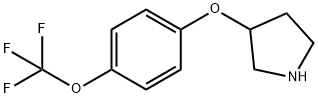 3-[4-(トリフルオロメトキシ)フェノキシ]ピロリジン 化学構造式