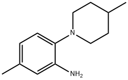 5-Methyl-2-(4-methyl-1-piperidinyl)aniline Structure
