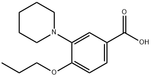 3-Piperidin-1-yl-4-propoxy-benzoic acid Struktur