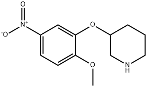 3-(2-甲氧基-5-硝基苯氧基)哌啶, 946759-48-4, 结构式