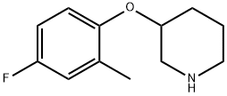 3-(4-FLUORO-2-METHYLPHENOXY)PIPERIDINE Struktur