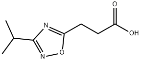 3-(3-Isopropyl-[1,2,4]oxadiazol-5-yl)-propionic acid 化学構造式