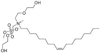 bis[2-(2-hydroxyethoxy)ethyl]methyloleylammonium methyl sulphate 结构式