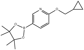 2-(环丙基甲氧基)-5-(4,4,5,5-四甲基-1,3,2-二杂氧戊硼烷-2-基)吡啶, 947191-69-7, 结构式