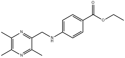 4-[[(3,5,6-TRIMETHYL-2-PYRAZINYL)METHYL]AMINO]BENZOIC ACID ETHYL ESTER 化学構造式