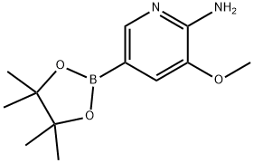 2-PYRIDINAMINE, 3-METHOXY-5-(4,4,5,5-TETRAMETHYL-1,3,2-DIOXABOROLAN-2-YL)- Structure
